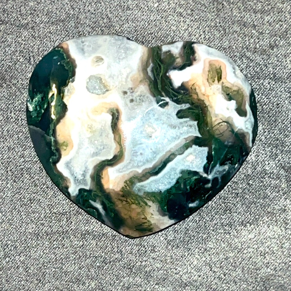 Large Moss Agate Palm AAA QUALITY